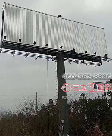 陜西省咸陽(yáng)市單立柱三面翻T型高炮廣告牌案例施工圖片
